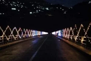Watch: Doda bridge in Kashmir illuminated in tricolour before Republic Day