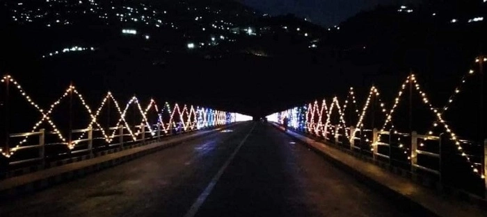 Watch: Doda bridge in Kashmir illuminated in tricolour before Republic Day