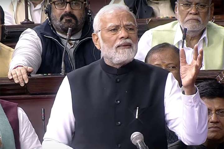 Watch: PM Modi counters slogan shouting opposition with rousing address in Rajya Sabha