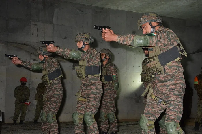 Indian and Japanese troops master military operations on urban terrain during joint exercise