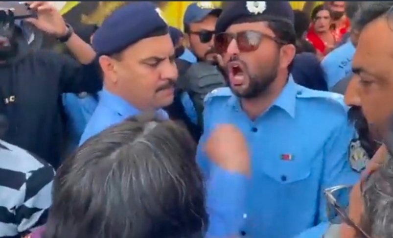 Videos: Chaos descends in Islamabad as police assault Aurat March protestors