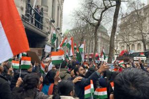 Videos: Diaspora converges at Indian High Commission against Khalistani separatism