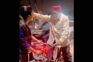 Watch: Lucknow girl installs free red lights on cycles to make them safe