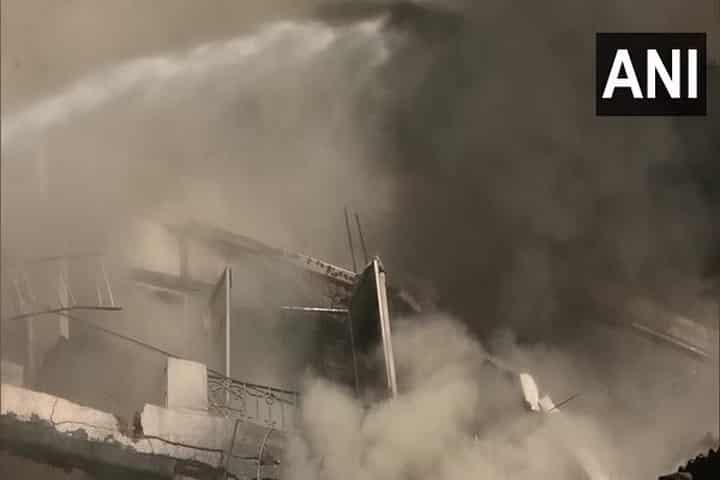 Shocking Video: 100 Delhi firefighters narrowly escape as building collapses in 5 seconds