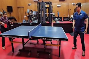 Watch: Law Minister Kiren Rijiju playing table tennis with reigning national champion Sreeja Akula