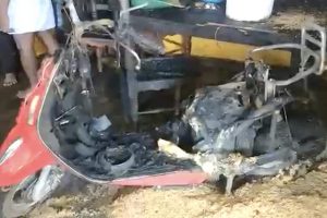 Electric scooter explodes in house, narrow escape for Karnataka family