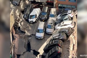 Video: Multi-storey parking lot collapses in New York leaving 1 dead, 4 injured