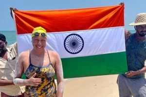 Watch: Indian swimmers in droves cross Palk Strait renewing India-Lanka cultural ties