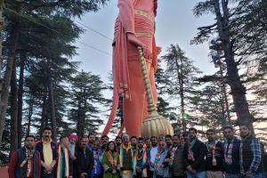 Congress leaders make beeline for Lord Hanuman temple in Shimla after Karnataka fiasco