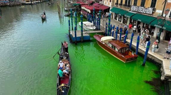 Venice shocked as water in world-famous Grand Canal turns green, probe ordered