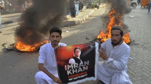 Imran supporters