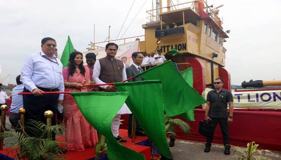 First shipment on river route from Kolkata to Sittwe port in Myanmar flagged off