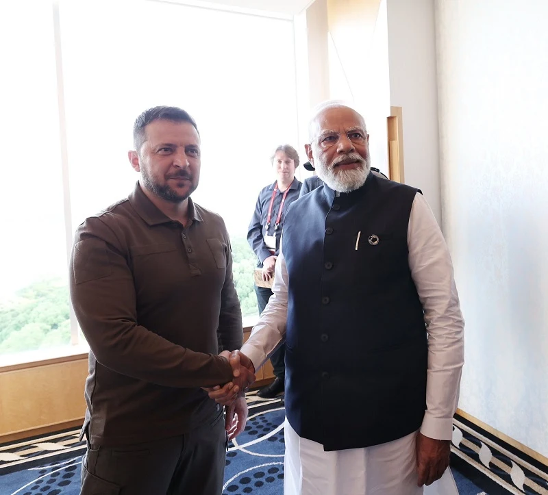 PM Modi meets Ukrainian President Zelensky in Hiroshima