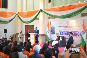 Indian diaspora turns out in large numbers for Rajnath’s meet in Nigeria
