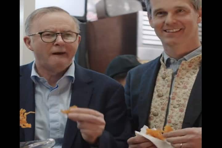 Watch: Australian PM Albanese enjoying Indian street food in Sydney recommended by PM Modi