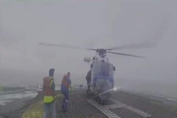 Watch:  Indian Coast Guard team rescue 50 workers from rig in rough sea