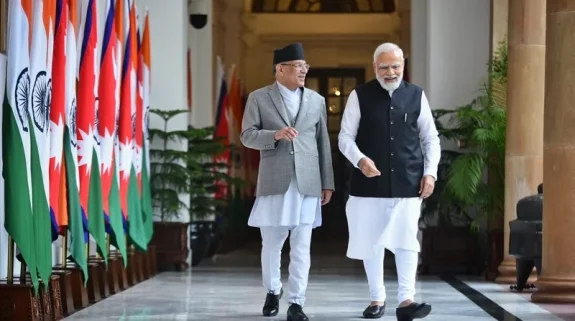 PM Modi and Nepalese Prime Minister Prachanda begin bilateral talks in Delhi