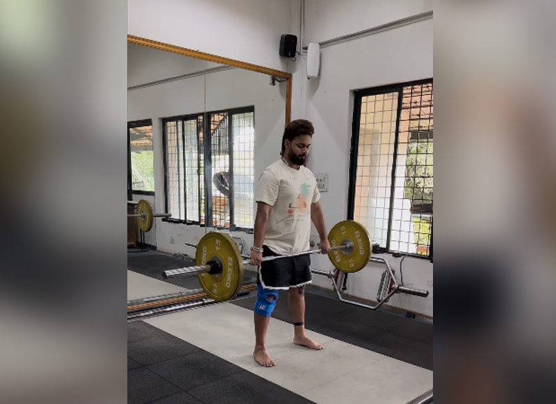 Watch: Rishab Pant working out in gym on road to recovery