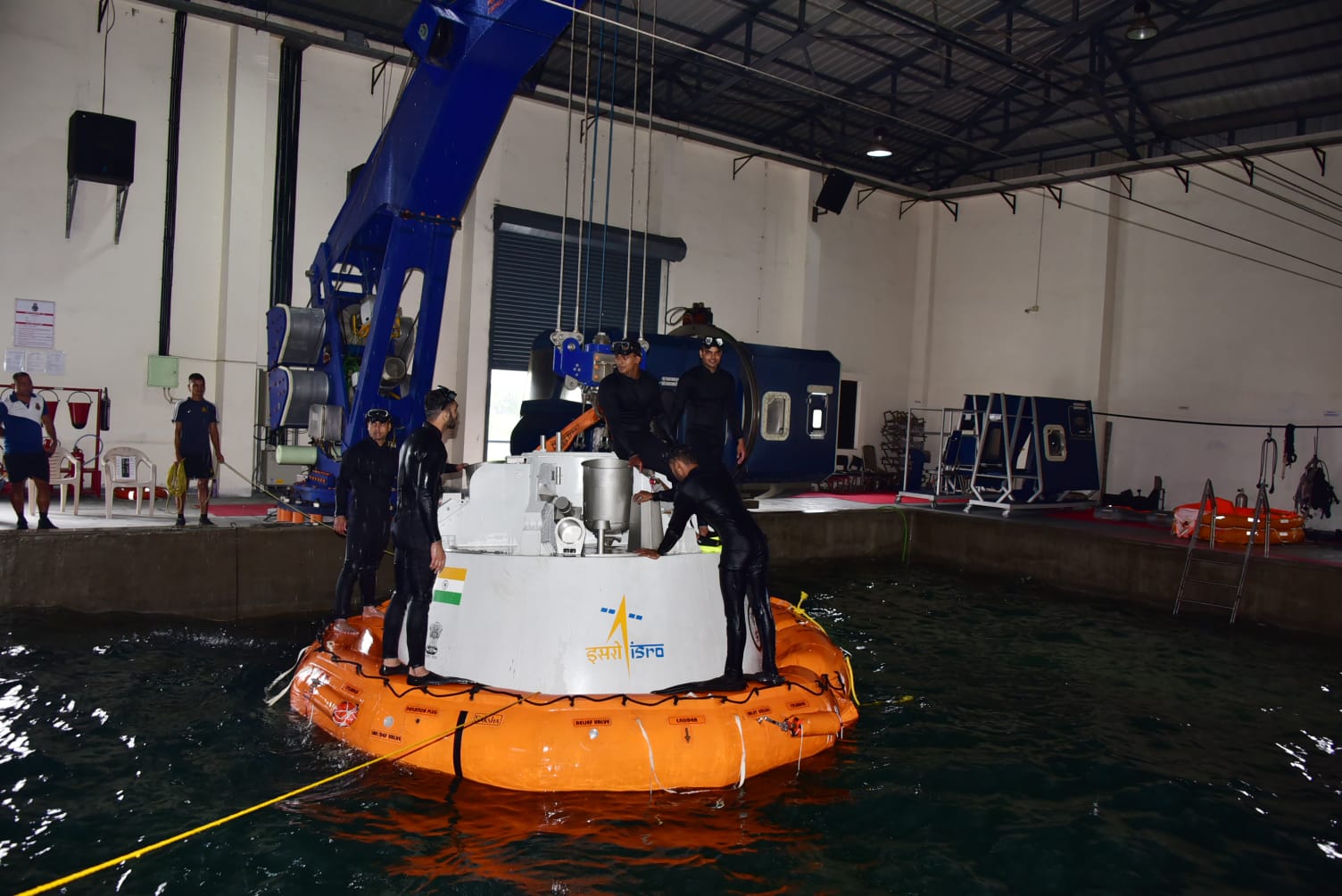 Crew module recovery divers for India’s space mission complete training at Kochi
