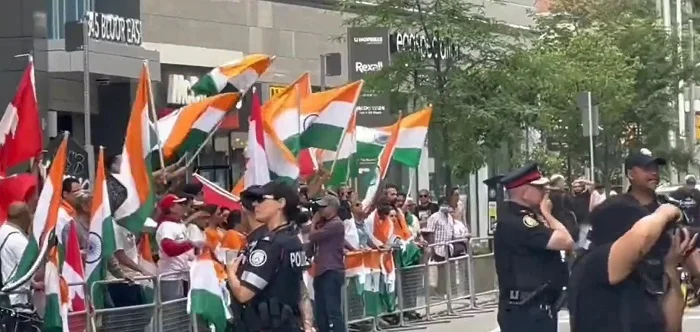 Watch: Indians counter Khalistani separatists in Canada’s Toronto
