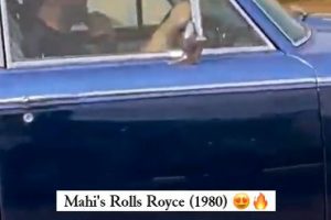 Watch: MS Dhoni cruising in a vintage Rolls-Royce on a Ranchi road