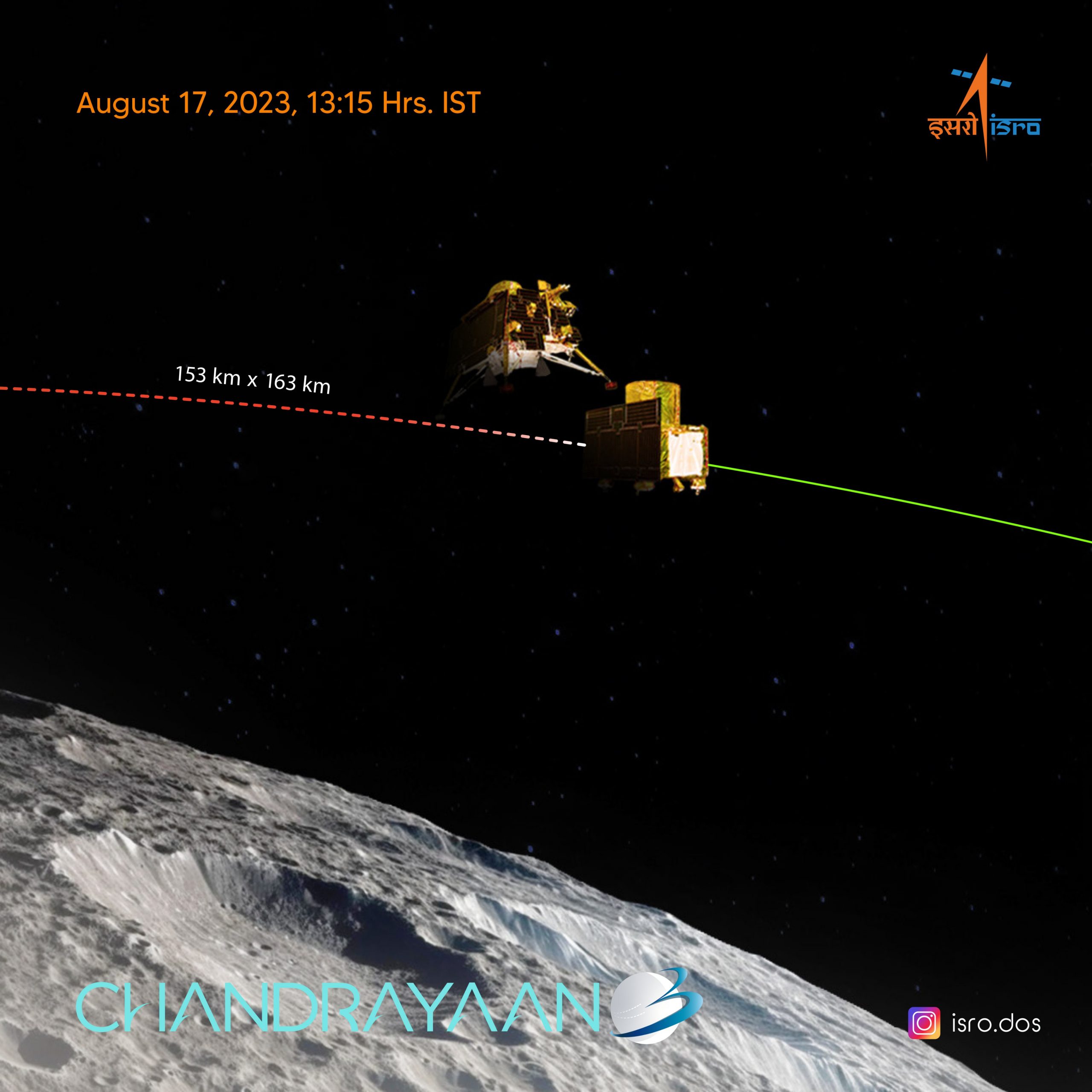Lander Vikram successfully separates from Chandrayaan-3, headed for Moon touchdown on Aug 23