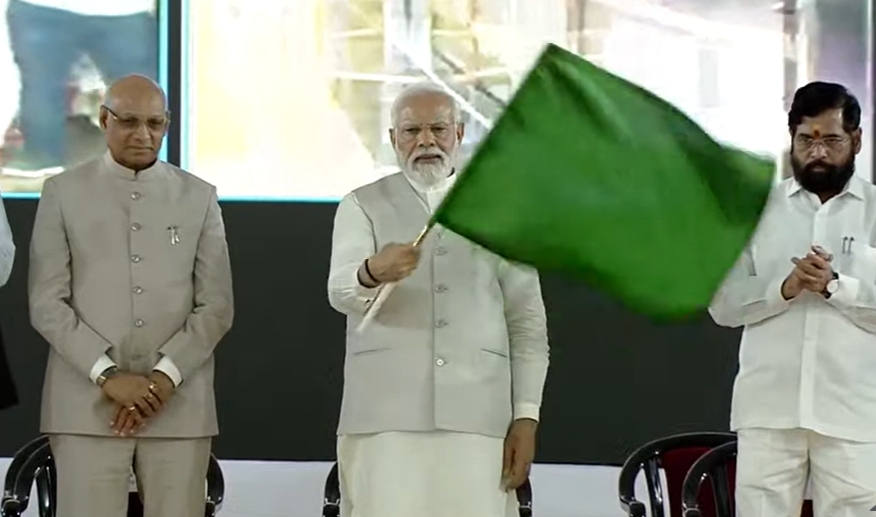 Watch: PM Modi flags off two new Metro trains in Pune