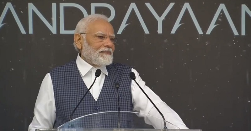 At ISRO HQ, PM Modi says Chandrayaan-3 success belongs to not just India but all humanity, names moon touchdown spot ‘Shiv Shakti’