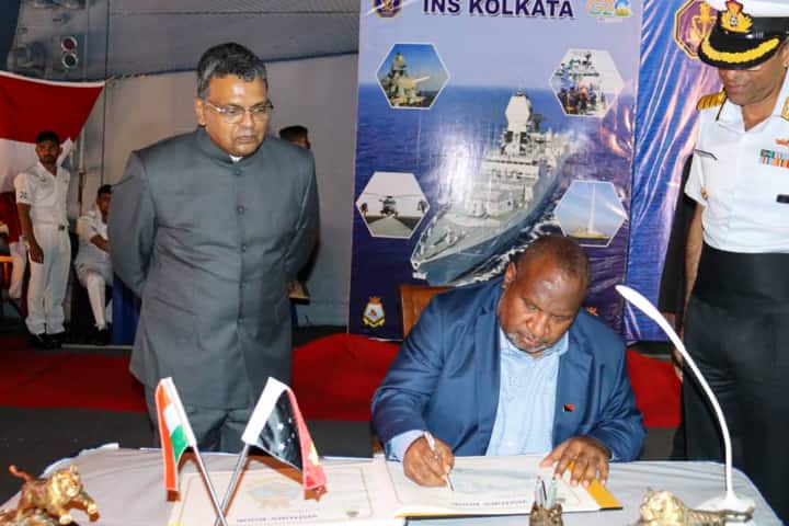 After PM Modi’s visit, two Indian naval ships dock at Papua New Guinea