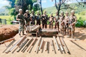 Security forces recover 14 improvised mortars, war-like stores in Manipur