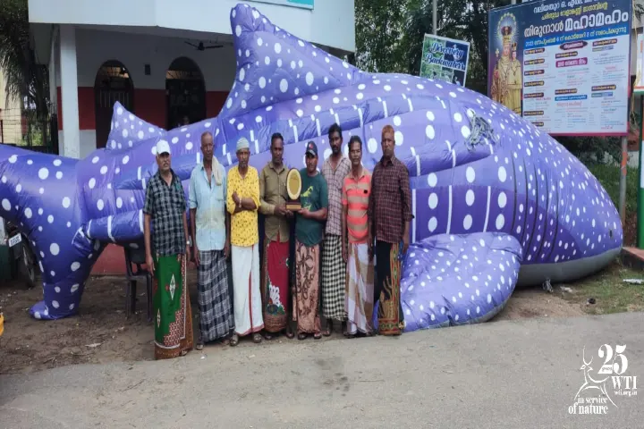 Kerala’s fishers honoured for valiantly saving and releasing whale sharks