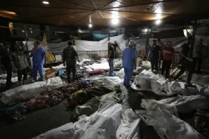Widespread condemnation of carnage at Gaza hospital