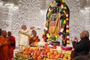 PM Modi performs ‘aarti’ of Ram Lalla idol in Ayodhya temple, does ‘dandvat pranam’