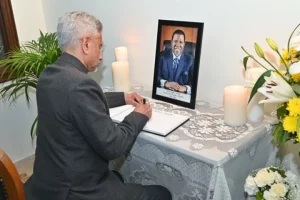 Jaishankar visits Namibian High Commission, condoles demise of President Geingob