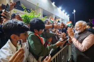 PM Modi meets Indian diaspora in Qatar, says ‘grateful’ to community