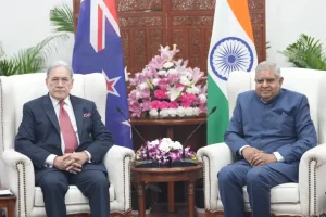 New Zealand’s Deputy PM Winston Peters calls on Vice President Jagdeep Dhankhar