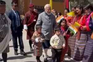 Unprecedented welcome for PM Modi in Bhutan