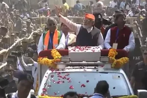 Watch: PM Modi holds roadshow in Jharkhand’s Dhanbad