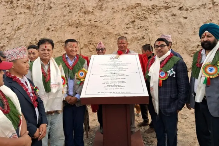 Nepal: Indian official lays foundation stone for school built under Indian assistance in Sankhuwasabha