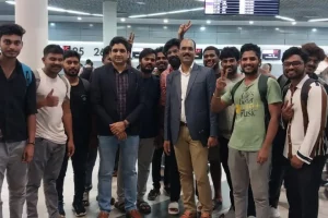 60 Indians rescued from job scam in Cambodia return home