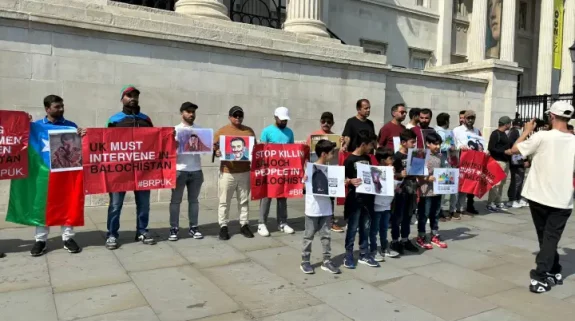 Baloch community organises protest in UK condemning Pakistan Army’s atrocities in Balochistan