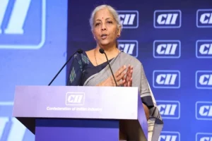 Finance minister asks for greater push and investment in the manufacturing sector at the CII Annual Summit